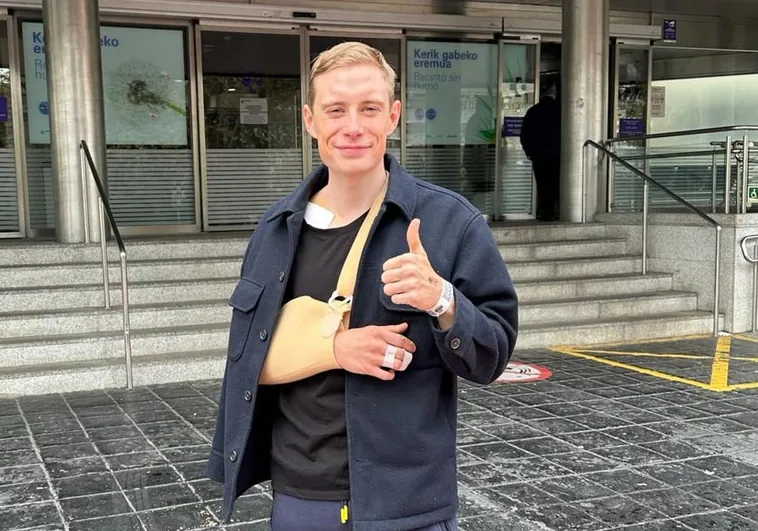 Vingegaard sale del hospital doce días después de su caída en la Itzulia